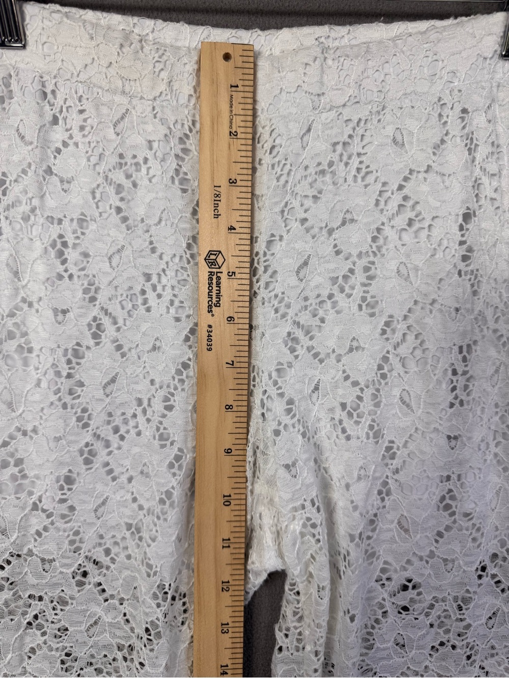 Vintage y2K Cache White Lace Flare Sheer Pants, Small - Picture 12 of 13